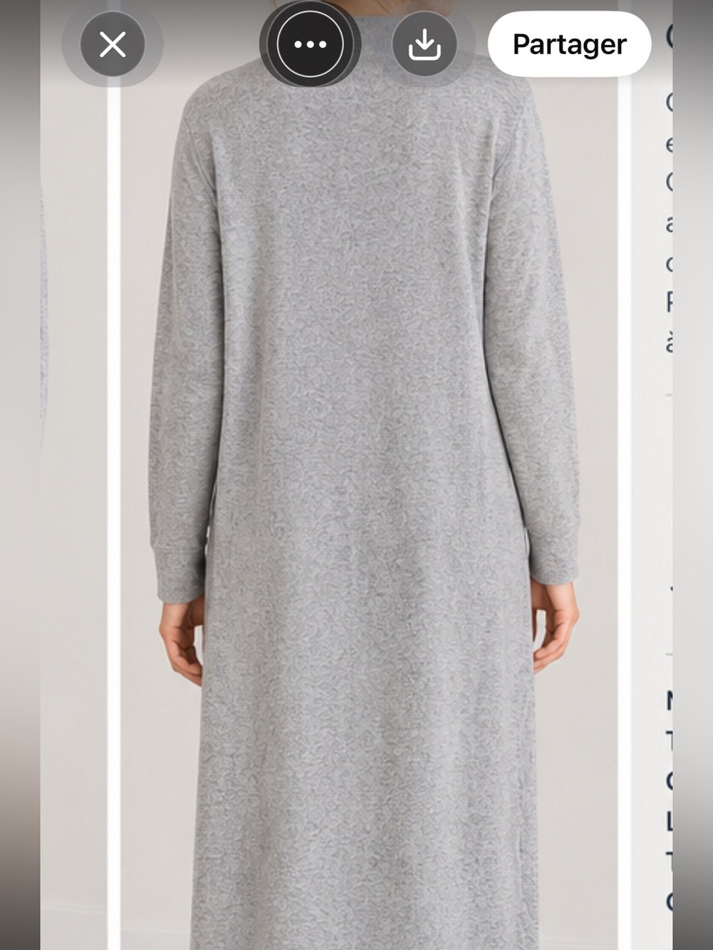 Soia & Kyo Light Gray Long Open-Front Cardigan-Size S